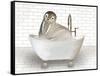 Walrus In Bathtub-Matthew Piotrowicz-Framed Stretched Canvas