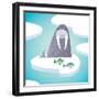 Walrus on pack ice-Harry Briggs-Framed Giclee Print