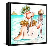 Walrus Sea Queen-Maylee Christie-Framed Stretched Canvas