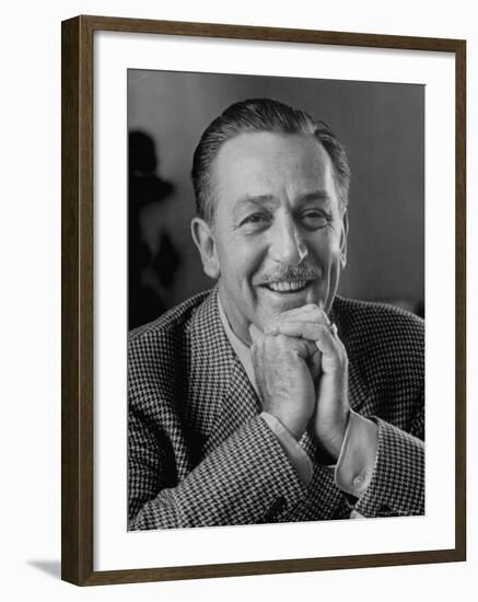 Walt Disney in Smiling Portrait-Alfred Eisenstaedt-Framed Premium Photographic Print