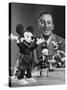 Walt Disney, of Walt Disney Studios, Posing with Some Famous Cartoon Characters-J^ R^ Eyerman-Stretched Canvas