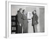 Walt Disney Showing a Sketch of Mickey Mouse Gas Mask to Chemical Warfare Officer-null-Framed Photo