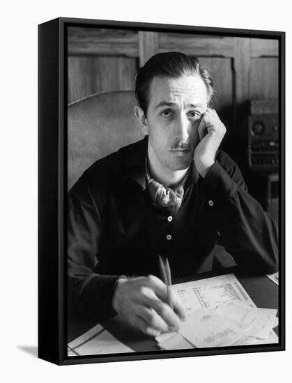 Walt Disney Sitting at His Desk-Alfred Eisenstaedt-Framed Stretched Canvas