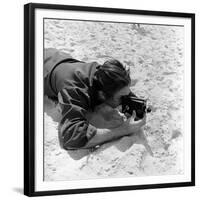 Walt Disney Using Camera in Rio De Janeiro, Brazil, 1941-Hart Preston-Framed Premium Photographic Print