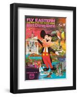 Walt Disney World - Fly Eastern Airlines - Orlando, Florida-Pacifica Island Art-Framed Art Print