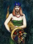 Girl with Cornucopia, 1937 (Oil on Canvas)-Walt Kuhn-Giclee Print