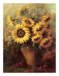 Maria's Sunflowers-Walt-Stretched Canvas