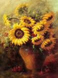 Maria's Sunflowers-Walt-Mounted Art Print