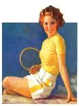 "Tennis Time-Out," Saturday Evening Post Cover, July 20, 1935-Walt Otto-Stretched Canvas