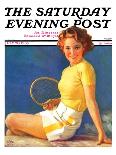 "Tennis Time-Out,"July 20, 1935-Walt Otto-Giclee Print