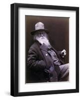 Walt Whitman American Poet, Author, and Journalist in 1877 Portrait-null-Framed Art Print