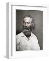 Walt Whitman, American Poet, C1880S-MATHEW B BRADY-Framed Giclee Print