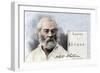Walt Whitman and His First Edition Title Page of Leaves of Grass-null-Framed Giclee Print