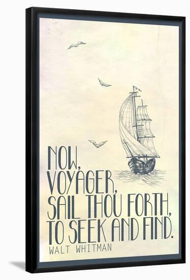 Walt Whitman Now Voyager-null-Framed Poster