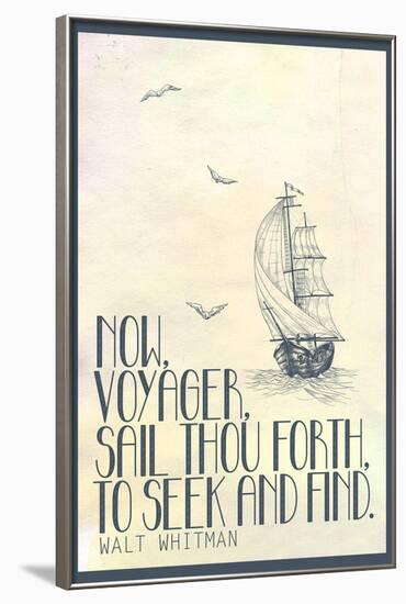 Walt Whitman Now Voyager-null-Framed Art Print