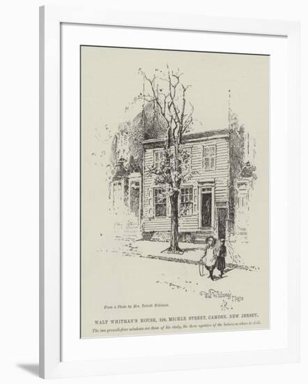 Walt Whitman's House, 328, Mickle Street, Camden, New Jersey-Herbert Railton-Framed Giclee Print