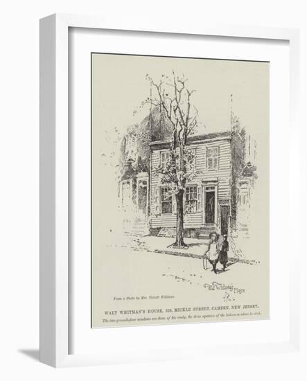 Walt Whitman's House, 328, Mickle Street, Camden, New Jersey-Herbert Railton-Framed Giclee Print