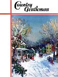 "Christmas Day in the Village," Country Gentleman Cover, December 1, 1938-Walter Baum-Giclee Print