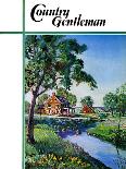 "Houses by Stream," Country Gentleman Cover, June 1, 1939-Walter Baum-Giclee Print