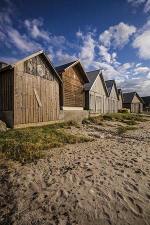 Sweden, Gotland Island, Djupvik, fishing shacks