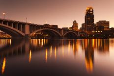 St Paul, Skyline from Mississippi River, Minneapolis, Minnesota, USA-Walter Bibikow-Photographic Print