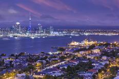 New Zealand, North Island, Auckland, skyline view from Devonport, dawn-Walter Bibikw-Photographic Print