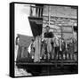 Walter Bonatti on the Balcony of His House in Courmayeur-Sergio del Grande-Framed Stretched Canvas