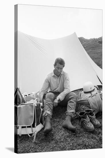 Walter Bonatti on the Eiger-Mario de Biasi-Stretched Canvas