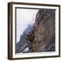 Walter Bonatti Training Before Climbing the Mont Blanc-null-Framed Photographic Print