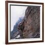 Walter Bonatti Training Before Climbing the Mont Blanc-null-Framed Photographic Print