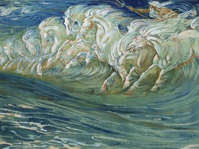 Neptune's Horses, Illustration for "The Greek Mythological Legend," Published in London, 1910
