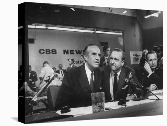 Walter Cronkite and Averell Harriman, Cbs News Coverage for the Democratic National Convention-Yale Joel-Stretched Canvas