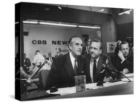 Walter Cronkite and Averell Harriman, Cbs News Coverage for the Democratic National Convention-Yale Joel-Stretched Canvas