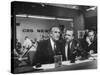 Walter Cronkite and Averell Harriman, Cbs News Coverage for the Democratic National Convention-Yale Joel-Stretched Canvas