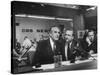 Walter Cronkite and Averell Harriman, Cbs News Coverage for the Democratic National Convention-Yale Joel-Stretched Canvas