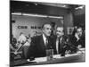 Walter Cronkite and Averell Harriman, Cbs News Coverage for the Democratic National Convention-Yale Joel-Mounted Photographic Print