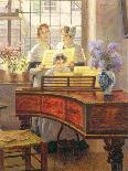 Around the Piano-Walter Firle-Framed Stretched Canvas