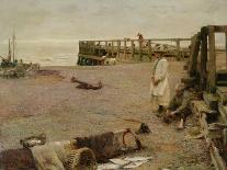 Playing on the Shingle, 1885-Walter Frederick Osborne-Framed Giclee Print