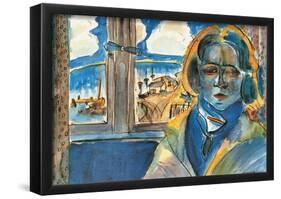 Walter Gramatte Girl at the Window Sonia Art Print Poster-null-Framed Poster