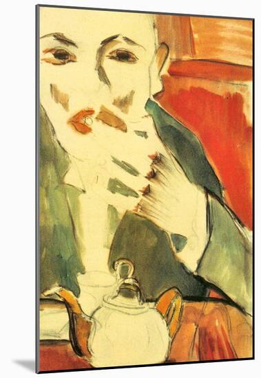 Walter Gramatte Man Chewing Walter Pritzkow Art Print Poster-null-Mounted Poster