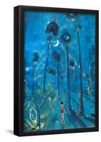 Walter Gramatte Moon Landscape Two Figures Art Print Poster-null-Framed Poster