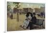 Walter Greaves and Alice Greaves on the Embankment-Walter Greaves-Framed Giclee Print