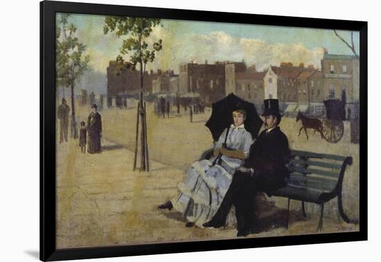 Walter Greaves and Alice Greaves on the Embankment-Walter Greaves-Framed Giclee Print