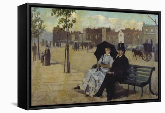 Walter Greaves and Alice Greaves on the Embankment-Walter Greaves-Framed Stretched Canvas