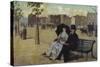 Walter Greaves and Alice Greaves on the Embankment-Walter Greaves-Stretched Canvas