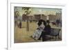 Walter Greaves and Alice Greaves on the Embankment-Walter Greaves-Framed Giclee Print