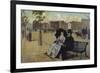 Walter Greaves and Alice Greaves on the Embankment-Walter Greaves-Framed Giclee Print