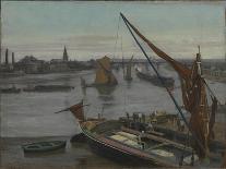 Unloading the Barge, Lindsay Jetty and Battersea Church, C.1860-Walter Greaves-Giclee Print