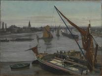 Unloading the Barge, Lindsay Jetty and Battersea Church, C.1860-Walter Greaves-Framed Giclee Print