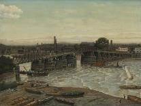 Unloading the Barge, Lindsay Jetty and Battersea Church, C.1860-Walter Greaves-Framed Giclee Print